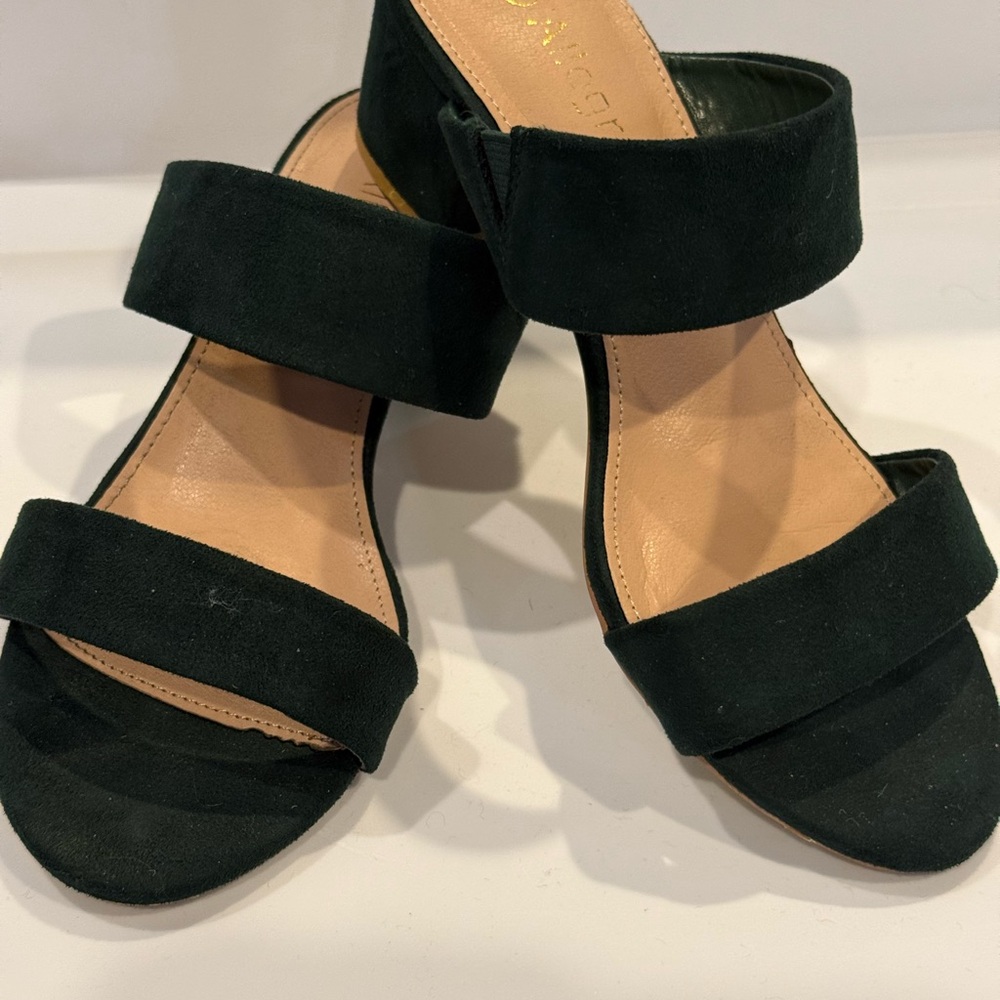 Allegra K Forest Green Suede Women's Sandals